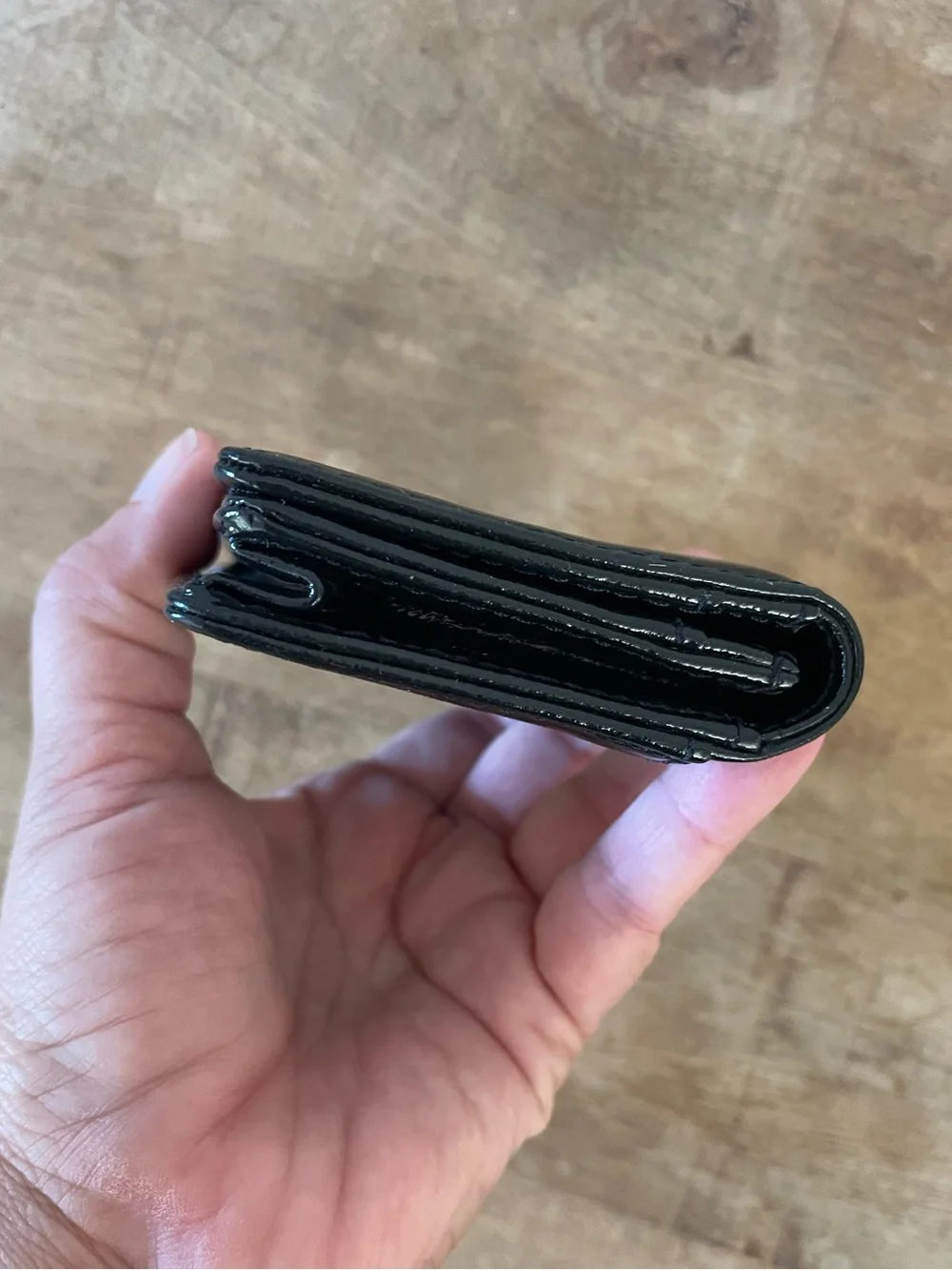 🖤 Tory Burch Black Patent Leather Card Case Wallet